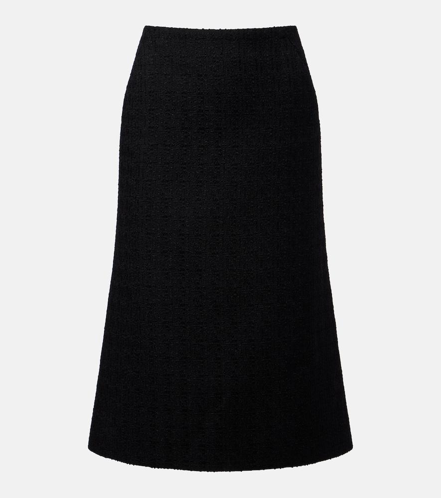 mcqueen wool and mohair midi skirt