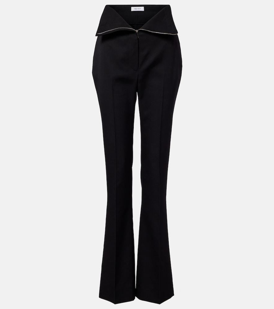 mcqueen wool bootcut pants