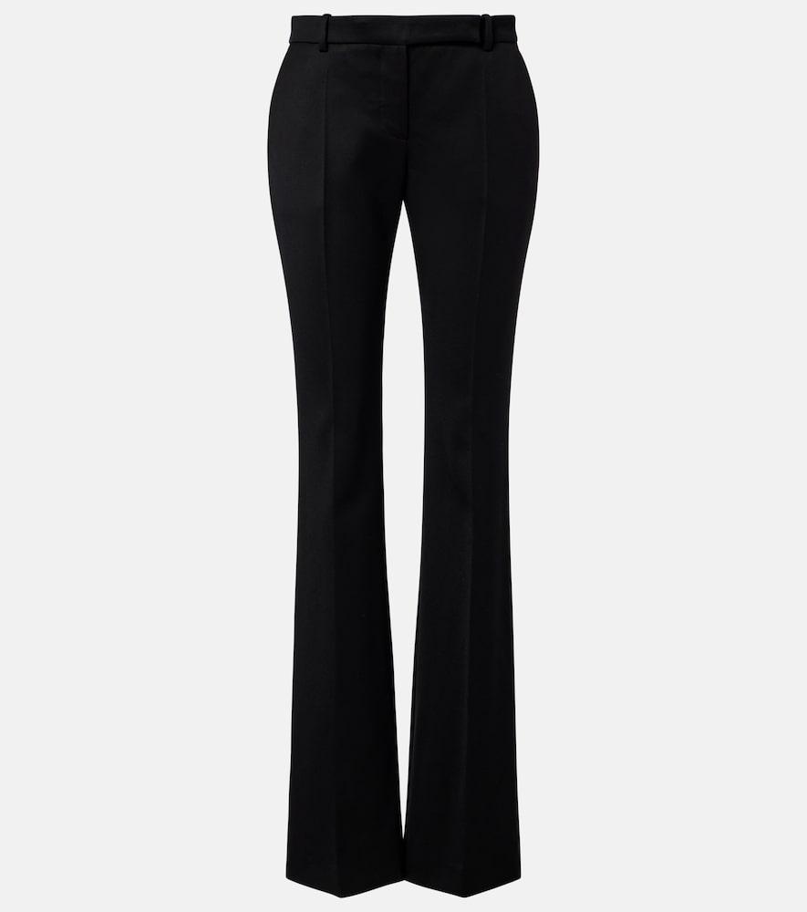 mcqueen wool flared pants