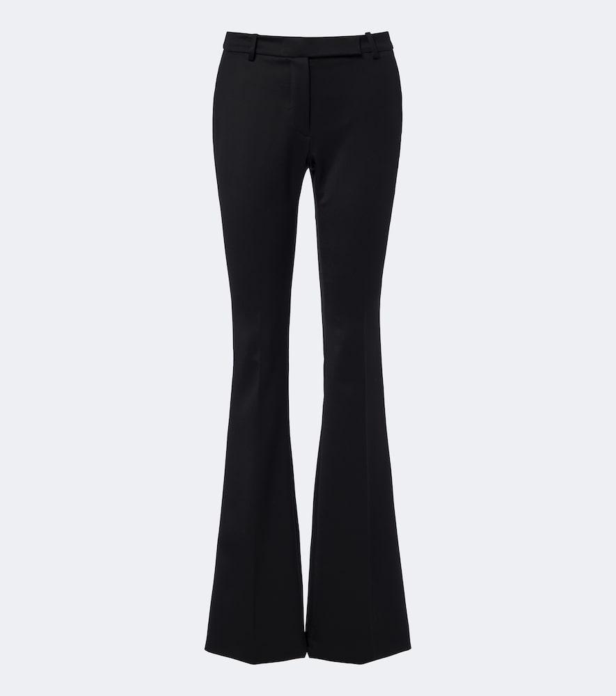 mcqueen wool flared pants