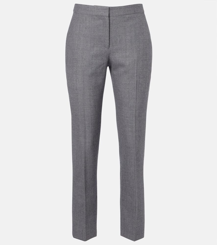 mcqueen wool slim pants