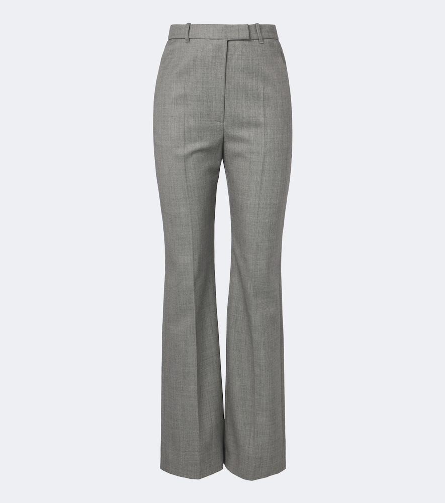mcqueen wool straight pants