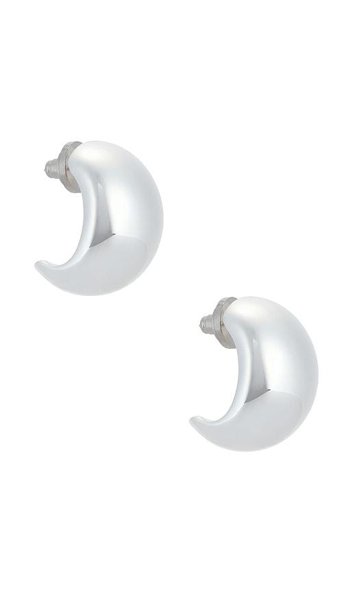 mega bulles earrings in metallic silver.