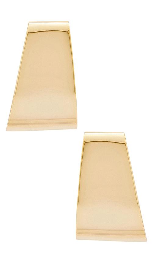 mega graduate earrings in metallic gold.