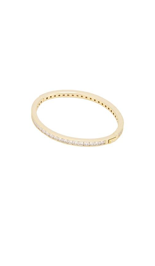 mega princess bangle bracelet in metallic gold.