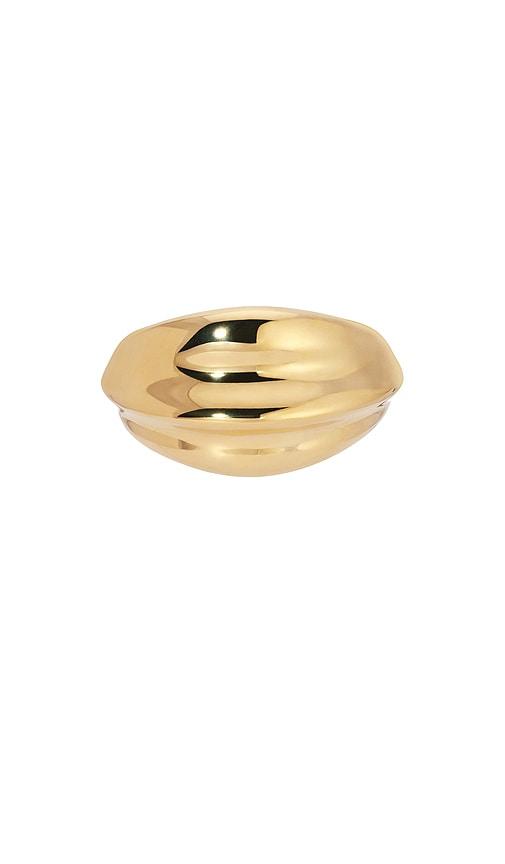 mega the simone cuff bracelet in metallic gold.