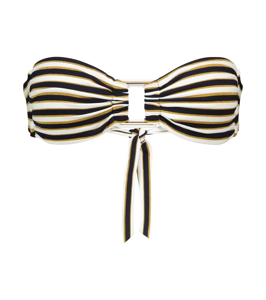 melissa odabash angola striped bikini top