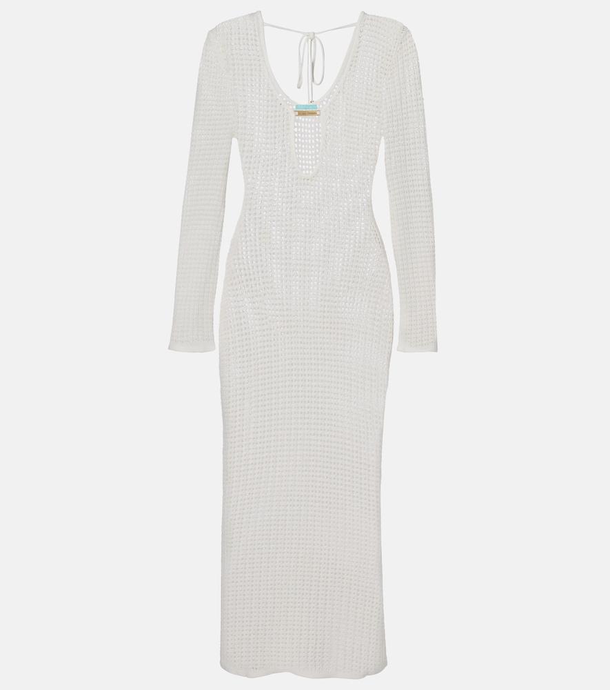 melissa odabash casey open-knit midi dress