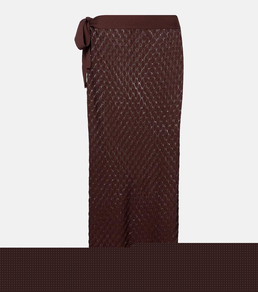 melissa odabash dawn knitted wrap skirt