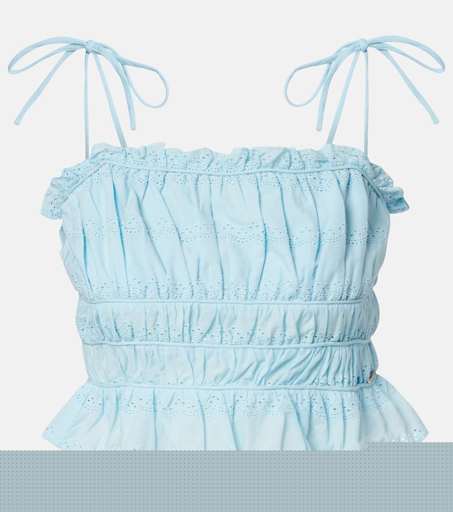 melissa odabash freya broderie anglaise cotton crop top
