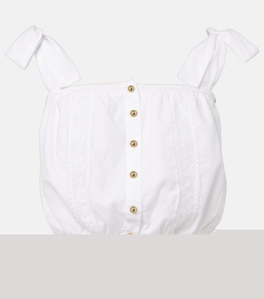 melissa odabash giulia lace-trimmed cotton top