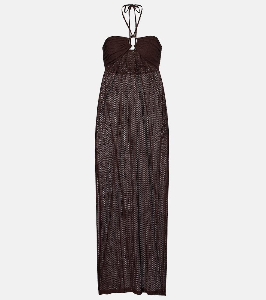 melissa odabash harriet keyhole halterneck maxi dress