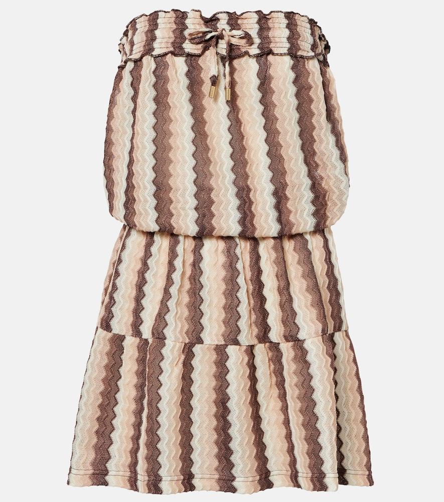 melissa odabash isla strapless striped minidress
