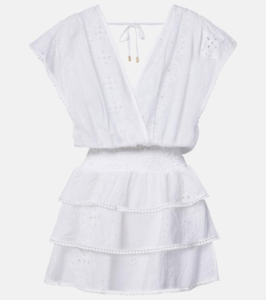 melissa odabash jess broderie anglaise cotton minidress