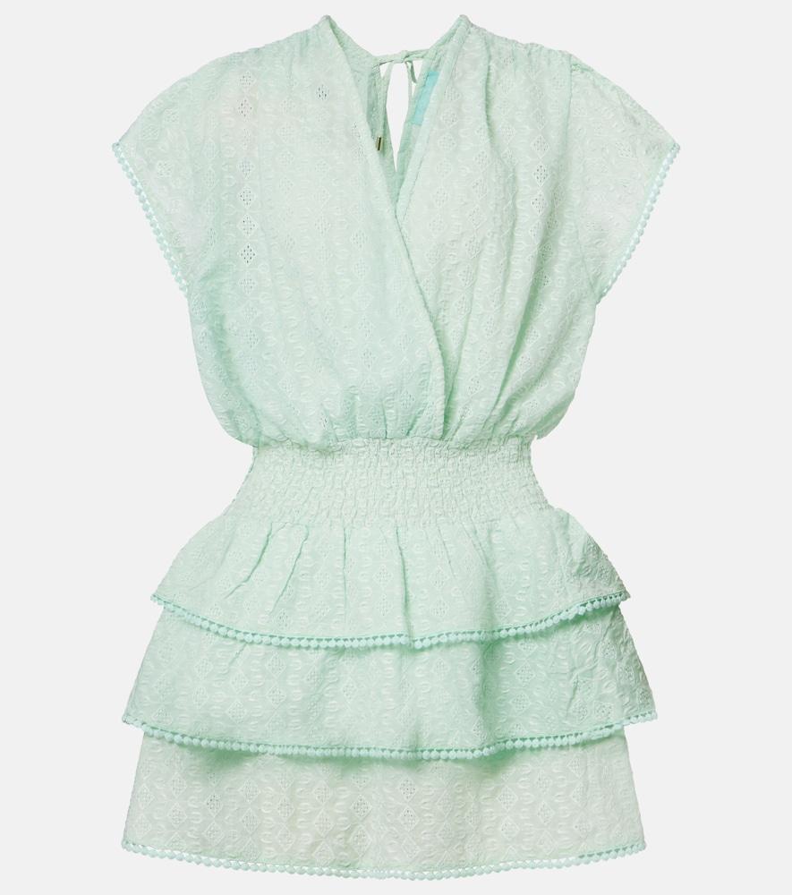 melissa odabash jess embroidered cotton minidress