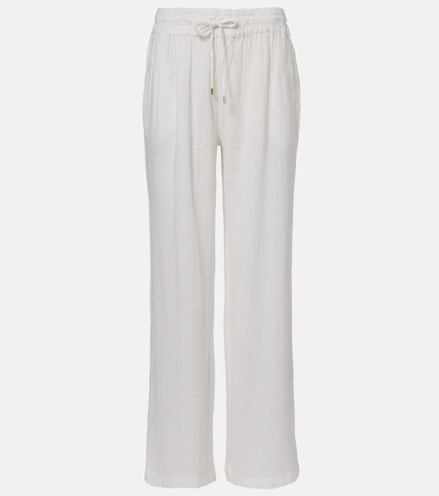melissa odabash krissy cotton wide-leg pants