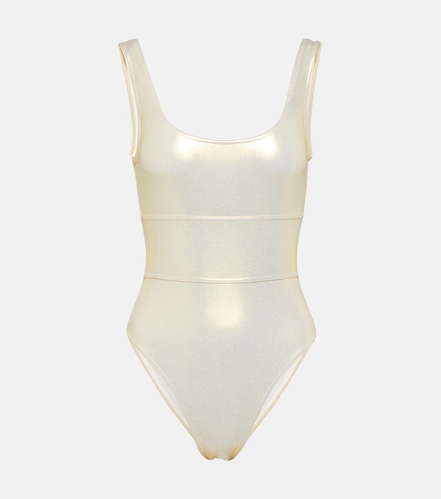 melissa odabash perugia metallic swimsuit