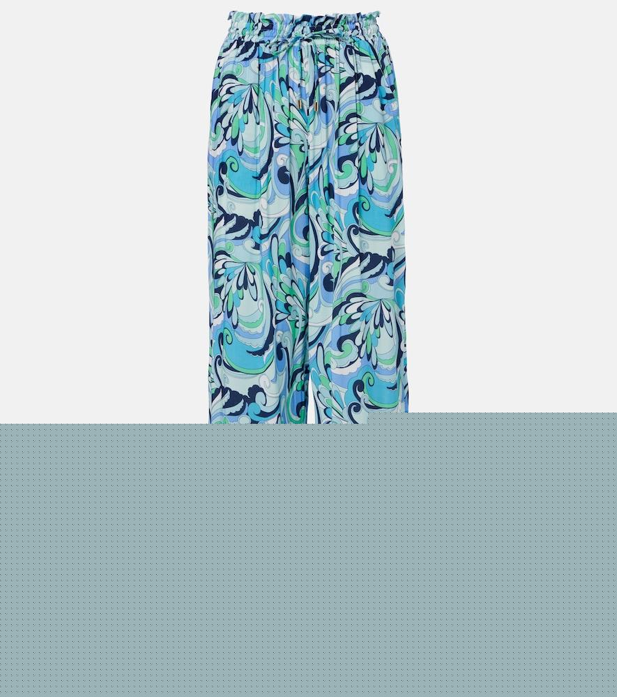 melissa odabash reese printed palazzo pants