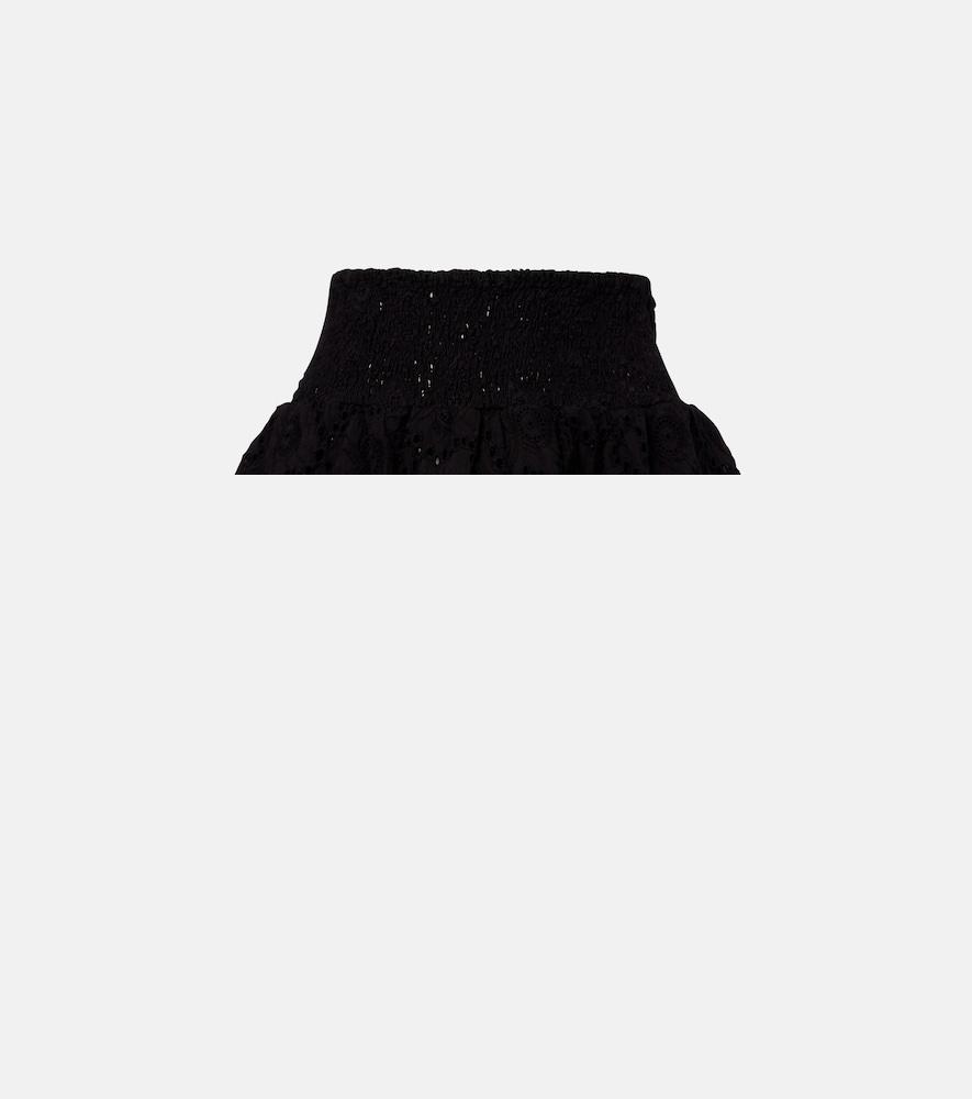 melissa odabash riri cotton broderie miniskirt