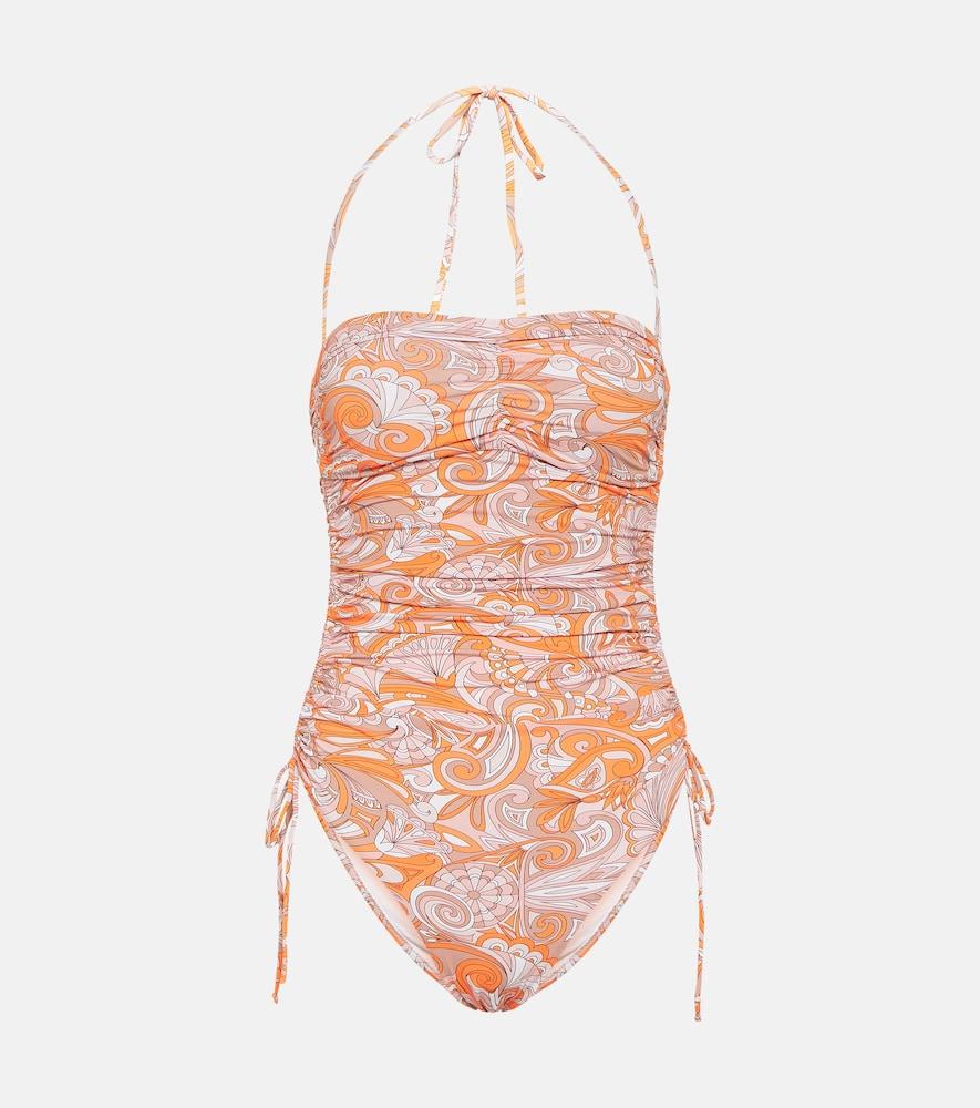 melissa odabash sydney printed bandeau swimsuit