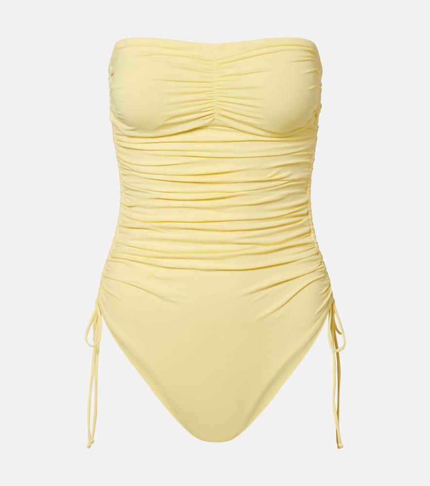 melissa odabash sydney ruched bandeau swimsuit
