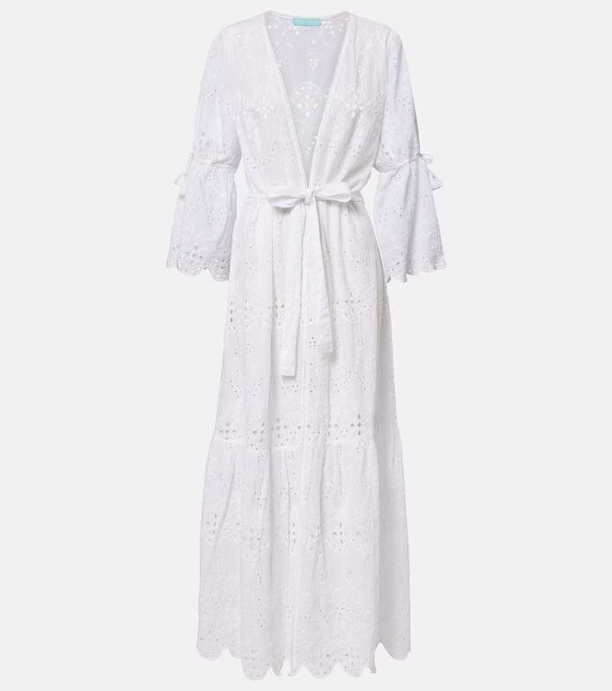 melissa odabash talitha broderie anglaise belted cotton kaftan
