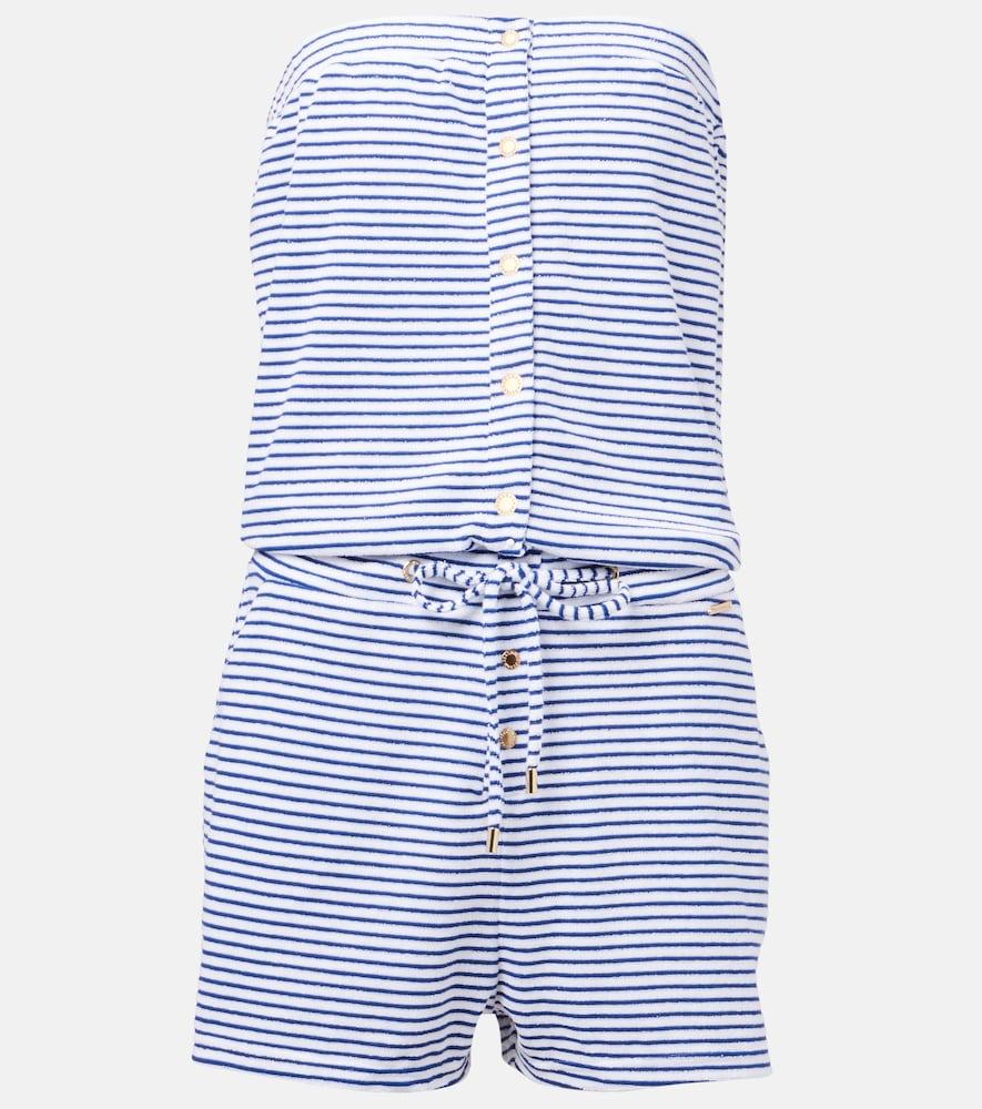 melissa odabash venus cotton-blend terry romper