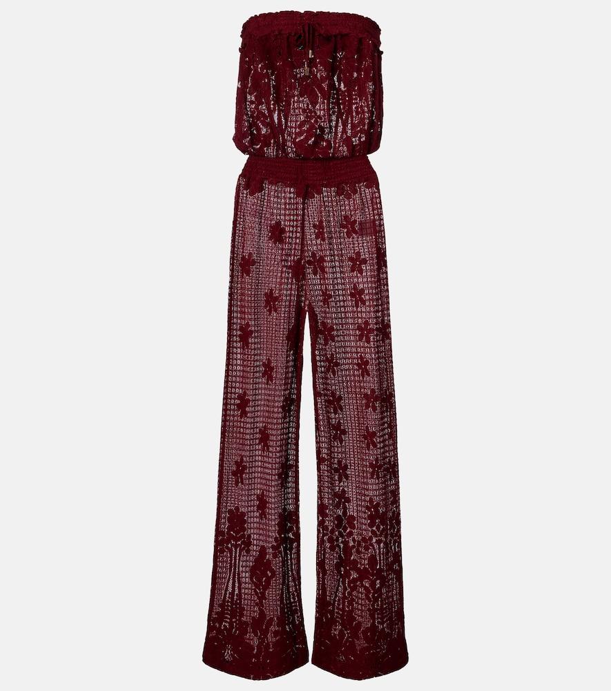 melissa odabash viv cotton-blend lace jumpsuit