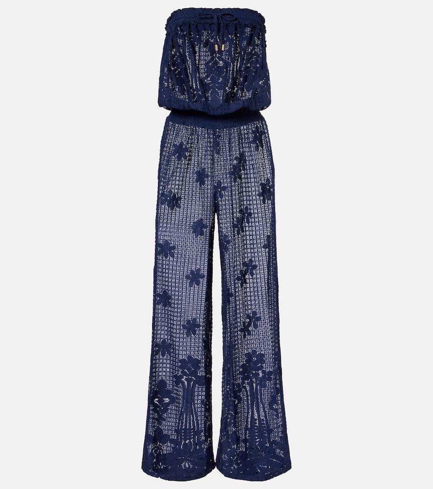 melissa odabash viv hs cotton-blend lace romper