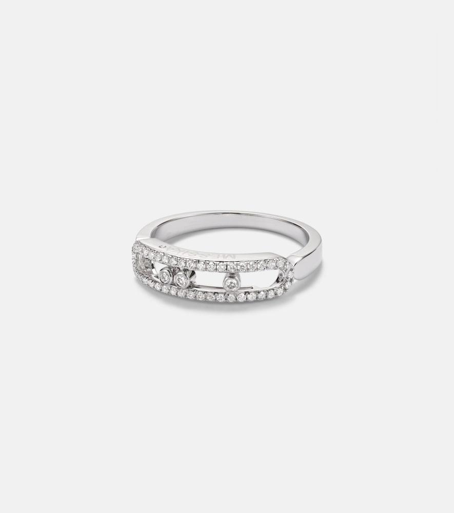 messika baby move 18kt white gold ring with diamonds