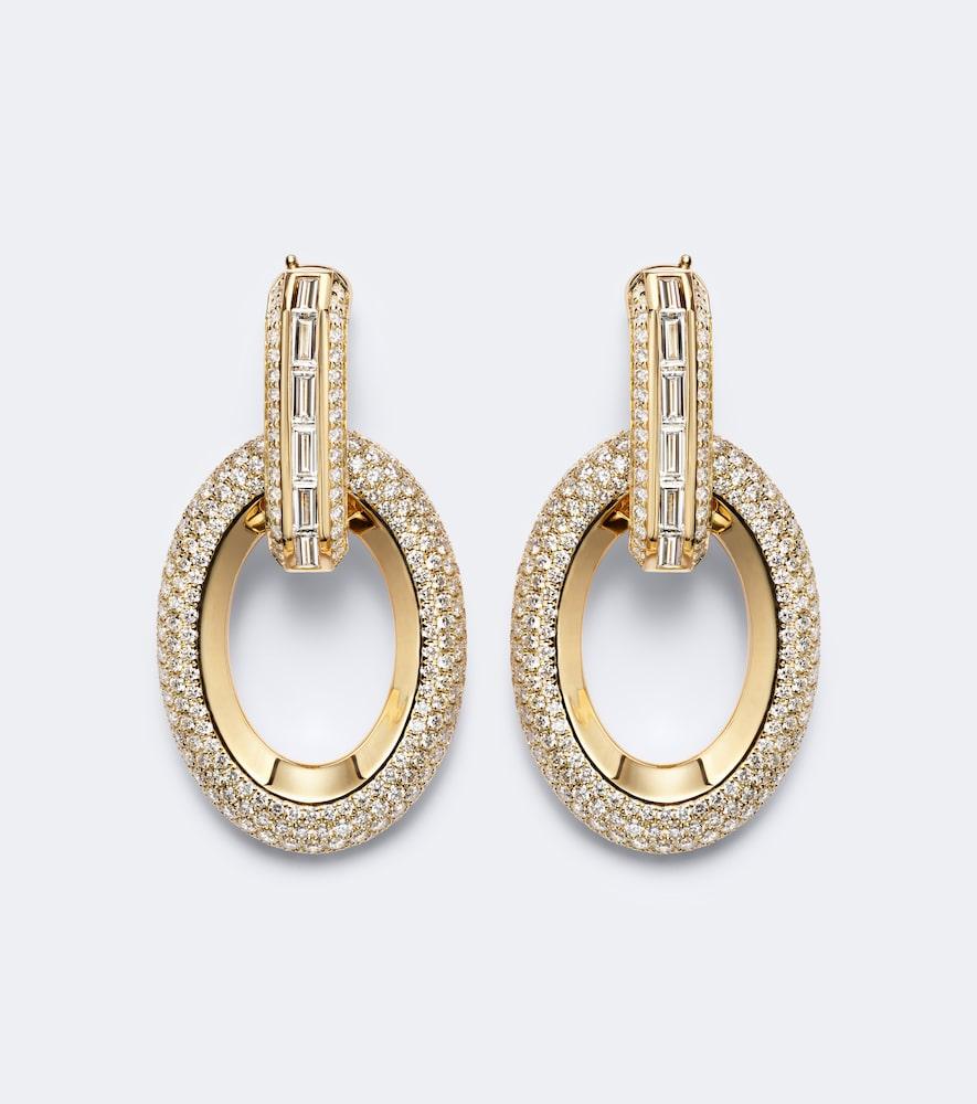 messika groove 18kt gold drop earrings with diamonds