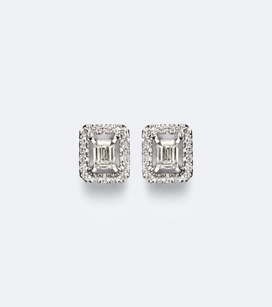 messika joy 18kt white gold earrings with diamonds