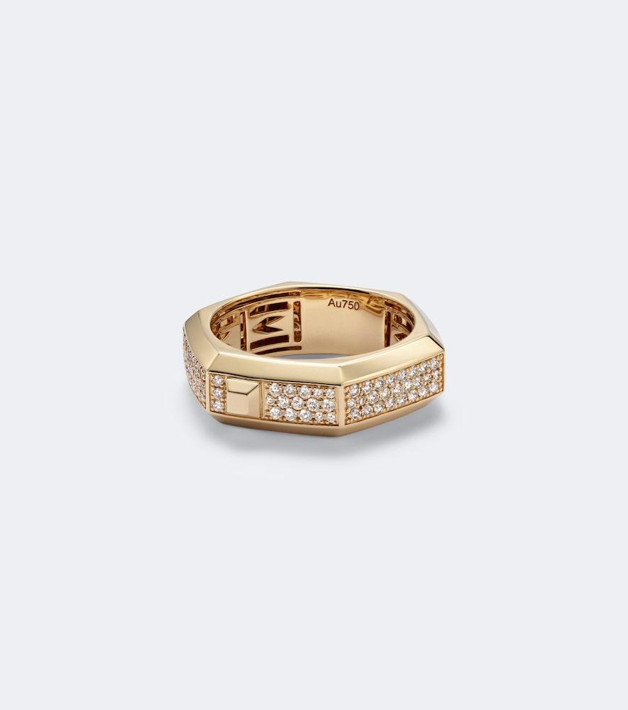 messika moderniste 18kt gold ring with diamonds