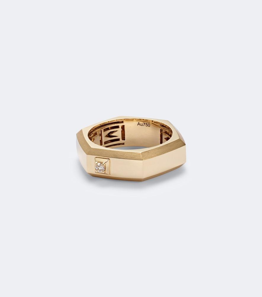 messika moderniste medium 18kt gold ring with diamond