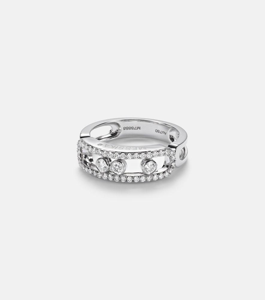 messika move classique 18kt white gold ring with diamonds