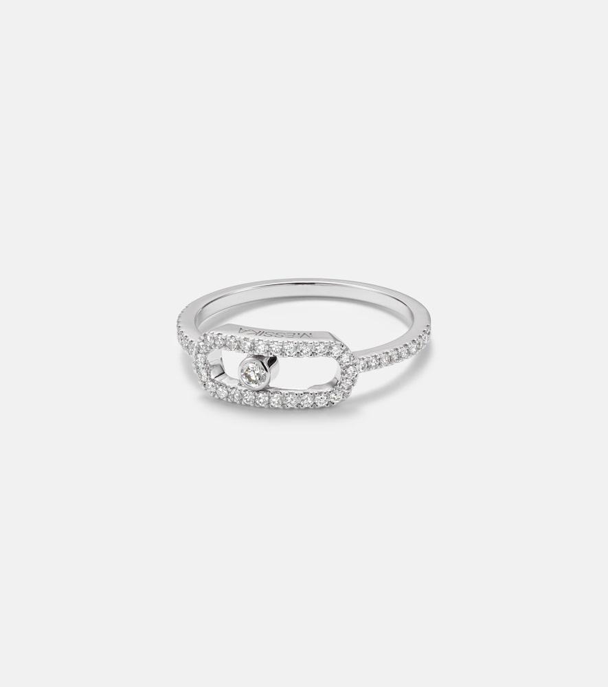 messika move uno 18kt white gold ring with diamonds