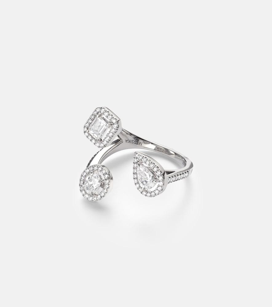 messika my twin trilogy 18kt white gold ring with diamonds