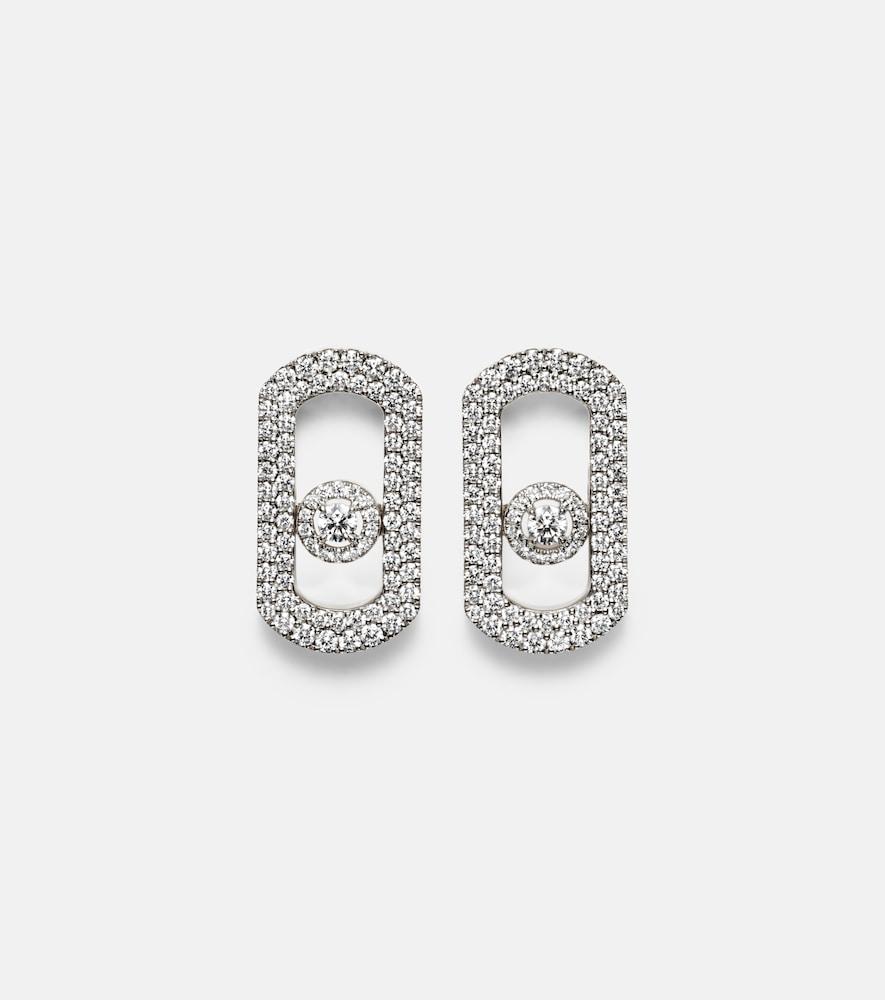 messika so move 18kt white gold earrings with diamonds
