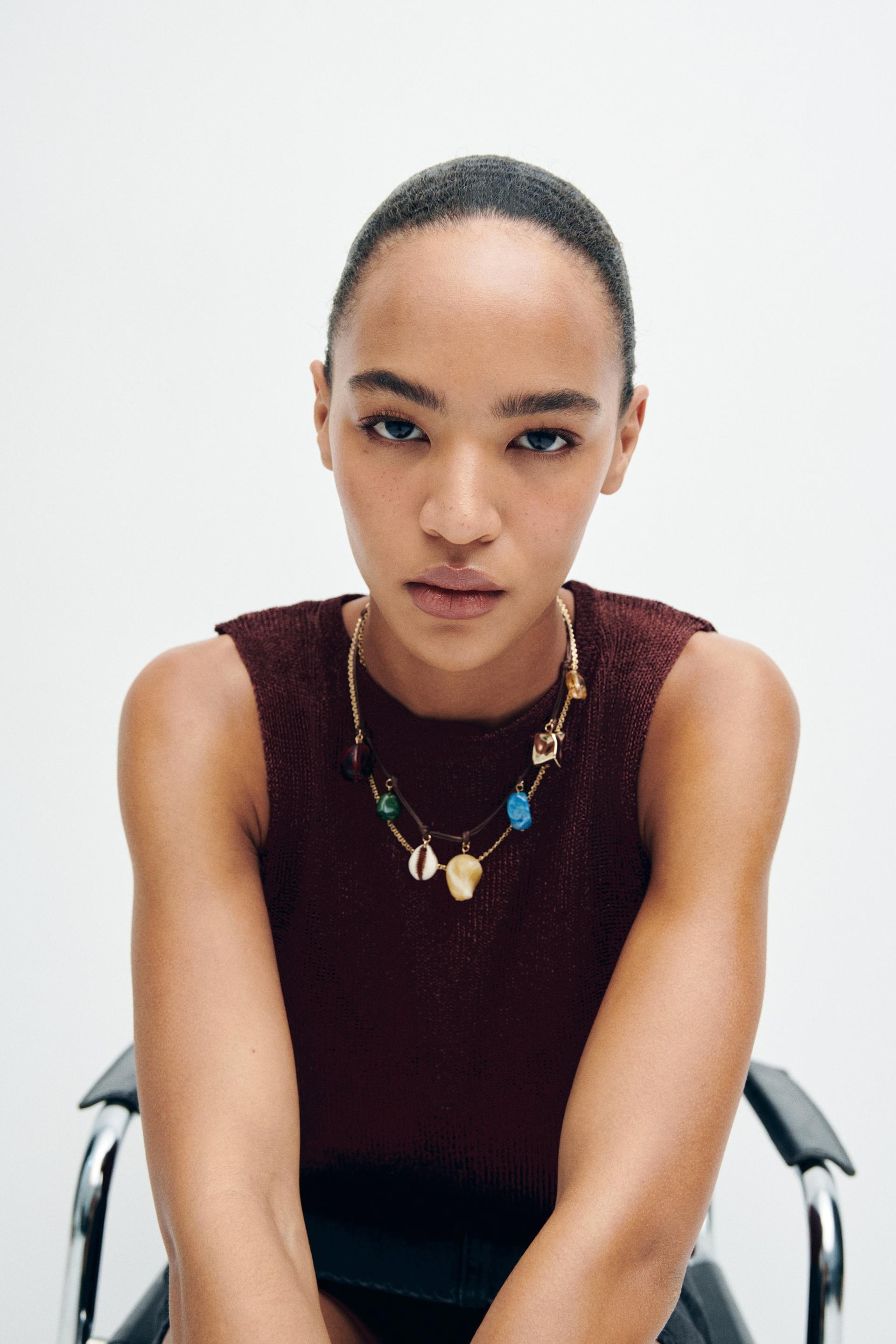 metallic knit top
