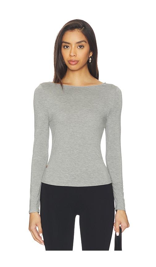 miaou amelia top in grey. - size l (also in m, xl)