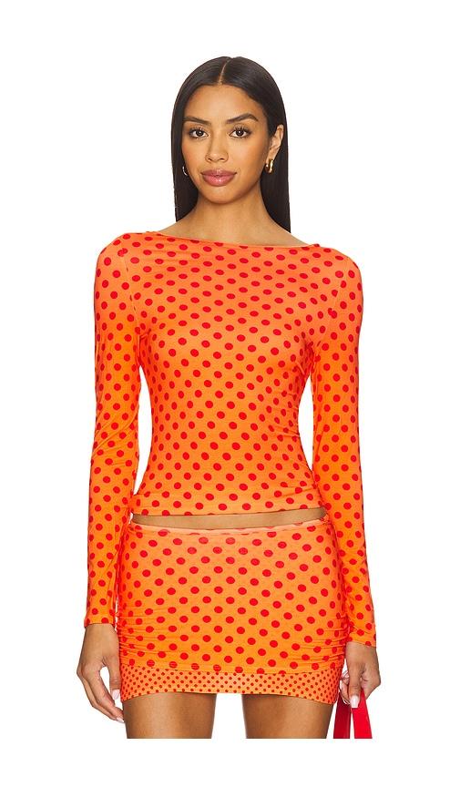 miaou amelia top in red. - size l (also in xxs, xs, s, m)