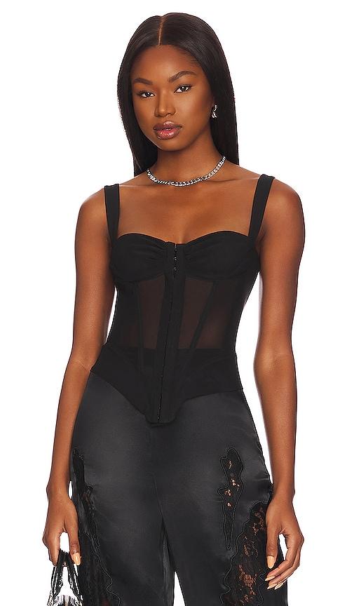 miaou deville top in black. - size l (also in m, xl/1x)