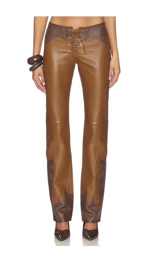 miaou element pant in brown. - size l (also in xs, s, m)