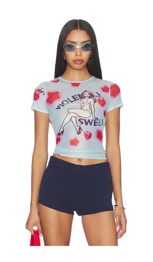 miaou mini tee in purple. - size m (also in s)