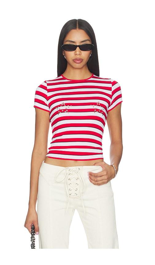 miaou mini tee in red. - size l (also in xs, s, m)