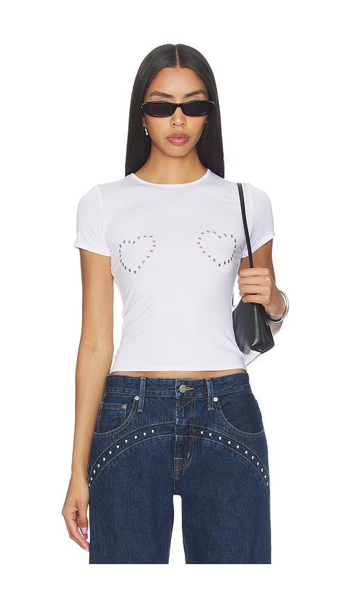 miaou mini tee in white. - size m (also in xs, s)