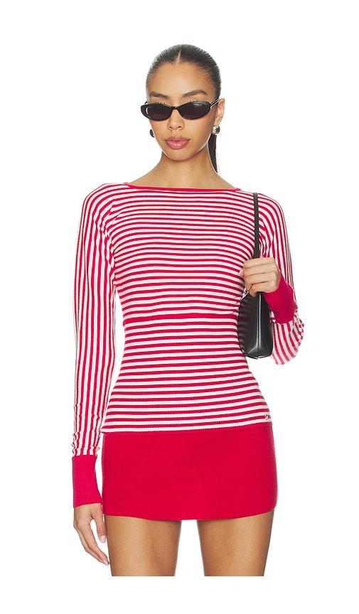 miaou odessa top in red. - size l (also in m, s, xs)