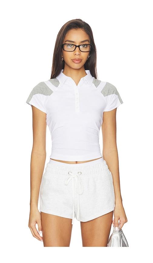 miaou page polo top in white. - size s (also in xs)