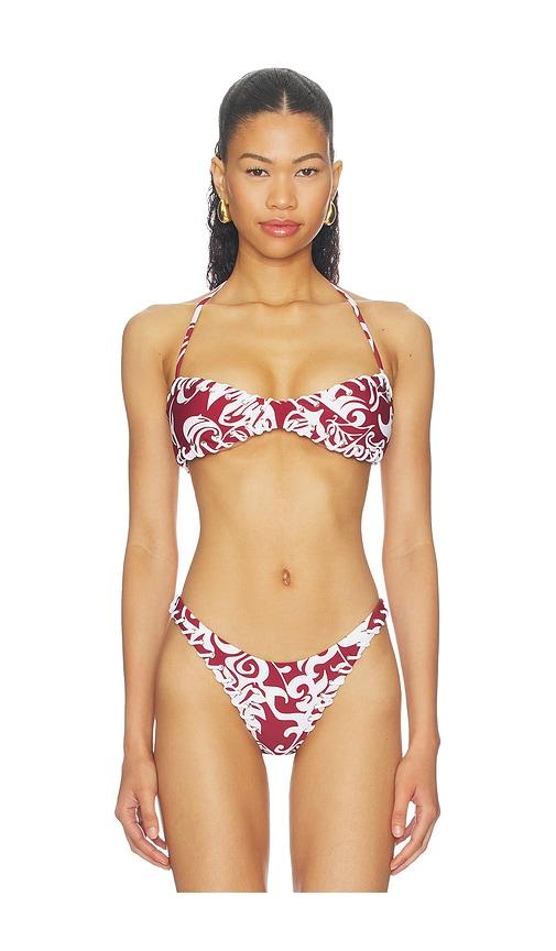 miaou rio bikini top in red. - size l (also in xxs, xs, s, m, xl)