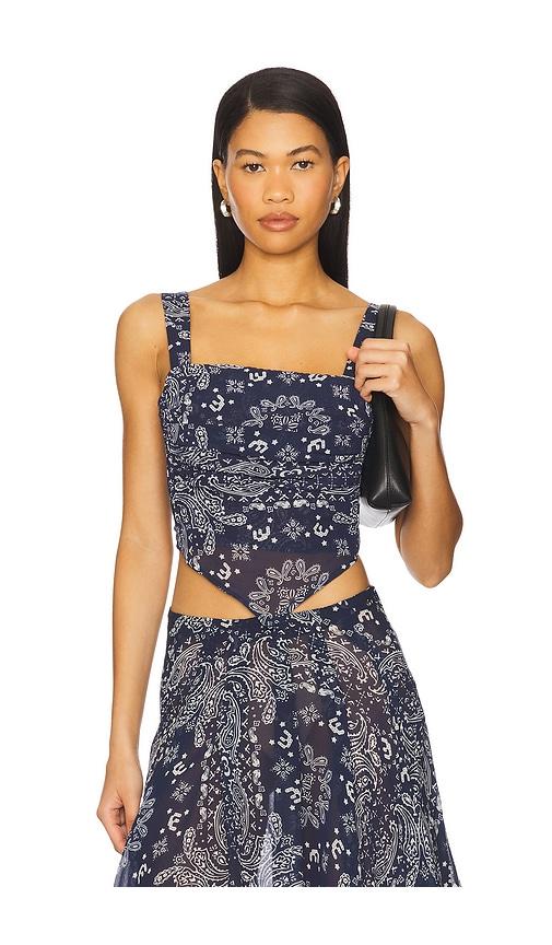 miaou tati top in blue. - size l (also in s)